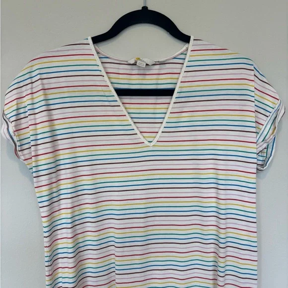 Boden Rainbow V-Neck Dolman Sleeve Maxi Dress Medium - Picture 3 of 7